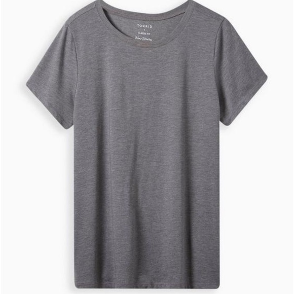 Torrid Tornado Gray Everyday Signature Jersey Crew Neck Tee - Picture 3 of 6